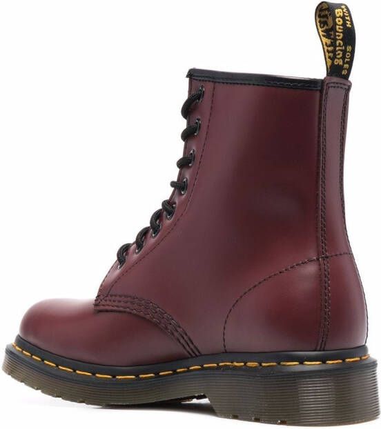 Dr. Martens Leren veterlaarzen Rood