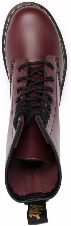 Dr. Martens Leren veterlaarzen Rood