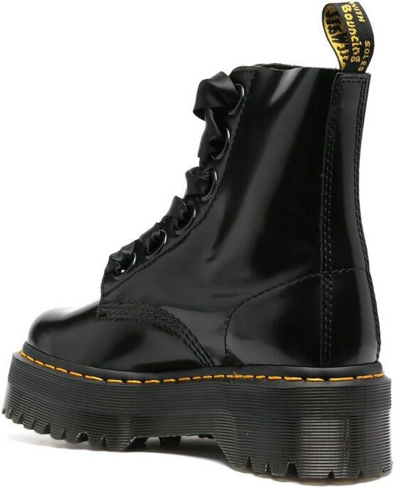 Dr. Martens Molly laarzen met plateauzool Zwart