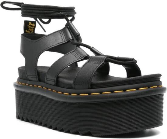 Dr. Martens Nartilla leren sandalen Zwart