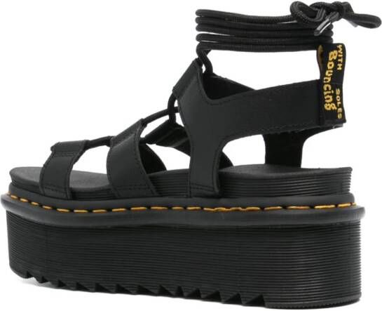 Dr. Martens Nartilla leren sandalen Zwart