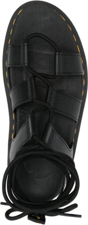 Dr. Martens Nartilla leren sandalen Zwart