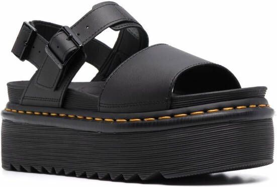 Dr. Martens Sandalen met plateauzool Zwart