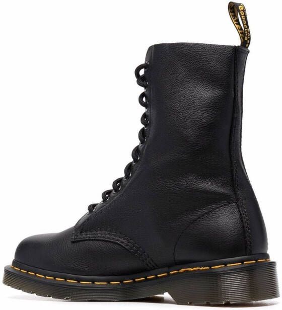 Dr. Martens Virginia leren laarzen Zwart