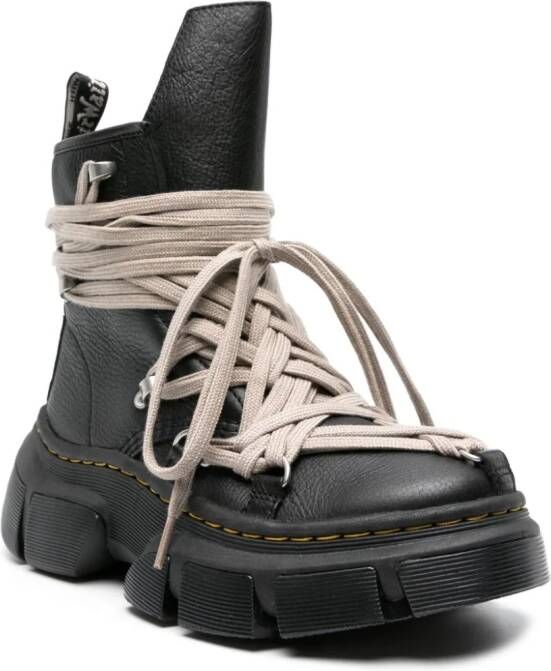 Rick Owens DRKSHDW x Rick Owens 1460 laarzen met plateauzool Zwart