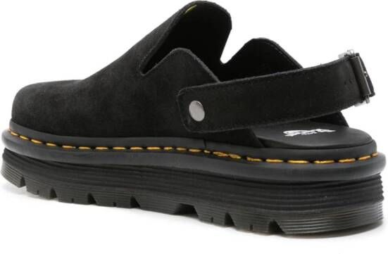 Dr. Martens Zebzag suède slippers Zwart