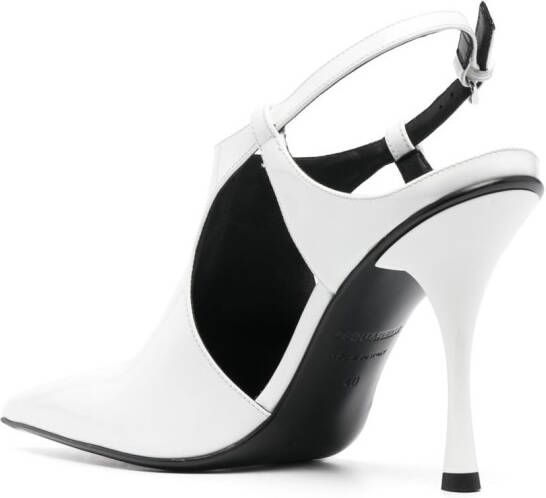 Dsquared2 Leren slingback pumps Wit