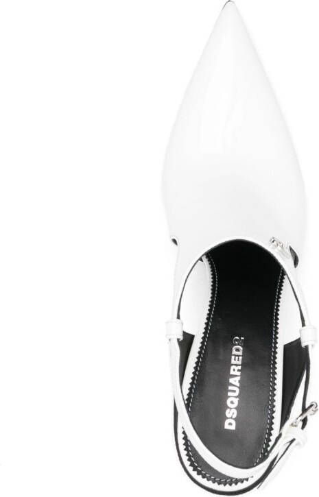 DSQUARED2 Leren slingback pumps Wit