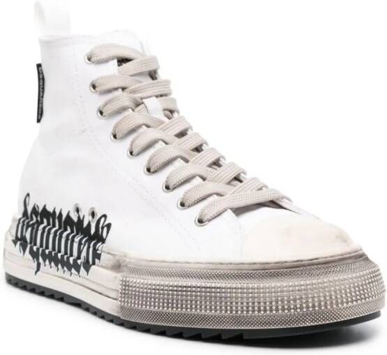 DSQUARED2 Berlin gerafelde sneakers Wit