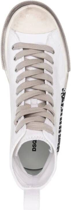 Dsquared2 Berlin gerafelde sneakers Wit