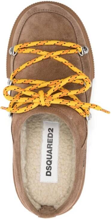 DSQUARED2 Boogie suède muiltjes Bruin