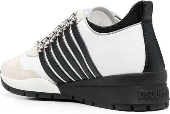 DSQUARED2 Boxer gestreepte sneakers Wit
