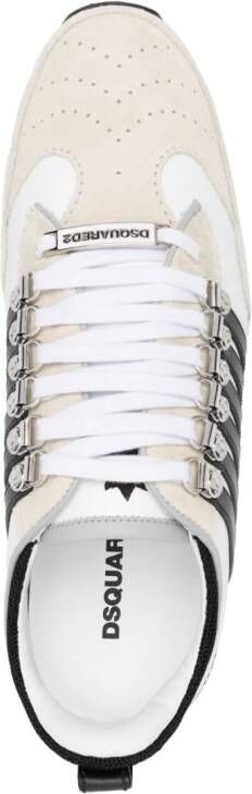 Dsquared2 Boxer gestreepte sneakers Wit