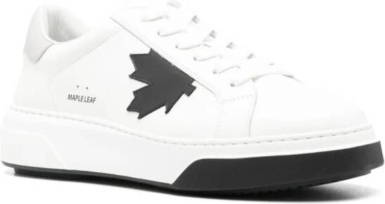 DSQUARED2 Bumper leren sneakers Wit