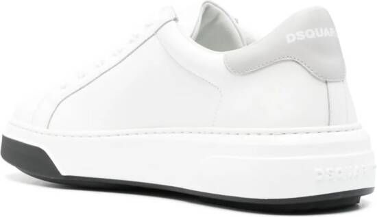 DSQUARED2 Bumper leren sneakers Wit