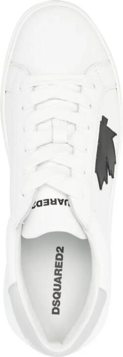 Dsquared2 Bumper leren sneakers Wit