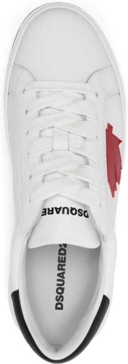 Dsquared2 Bumper leren sneakers Wit