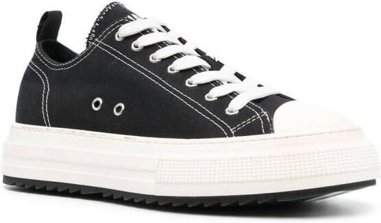 DSQUARED2 Sneakers met plateauzool Zwart