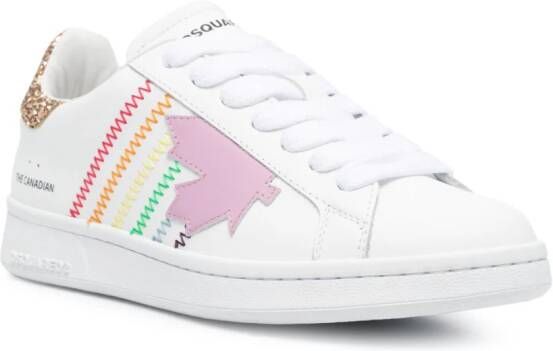 DSQUARED2 Courb sneakers met contrasterende afwerking Wit