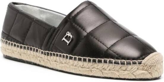 Dsquared2 D2 Statement leren espadrilles Zwart