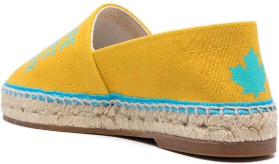 Dsquared2 Espadrilles met logoprint Geel