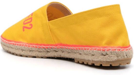 Dsquared2 Espadrilles met logoprint Geel