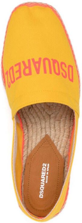 Dsquared2 Espadrilles met logoprint Geel