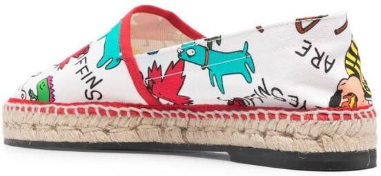 DSQUARED2 Espadrilles met logoprint Wit