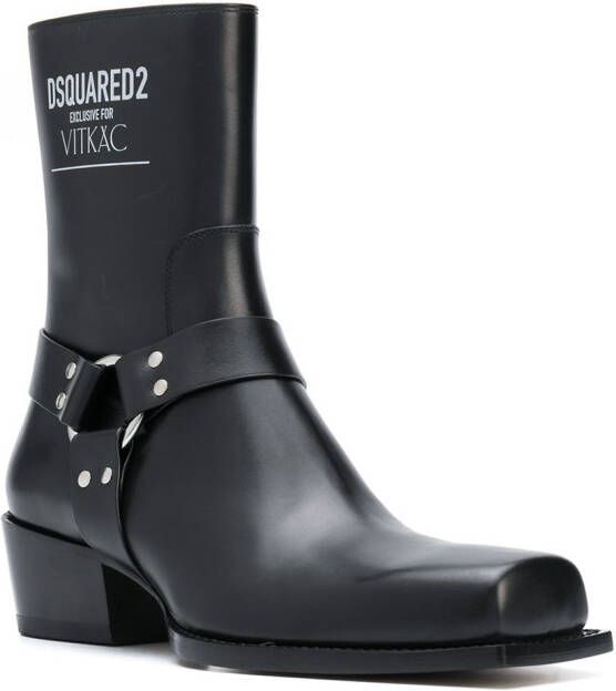 Dsquared2 Exclusive for Vitkac enkellaarzen Zwart