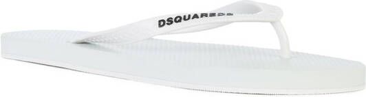 DSQUARED2 gebrande flip-flops Wit
