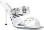 DSQUARED2 110 mm Gothic leren muiltjes Zilver - Thumbnail 2