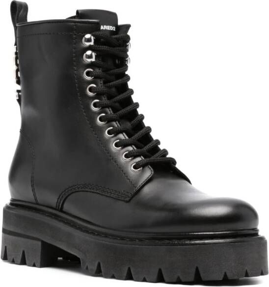 Dsquared2 Icon Clubbing combat boots Zwart