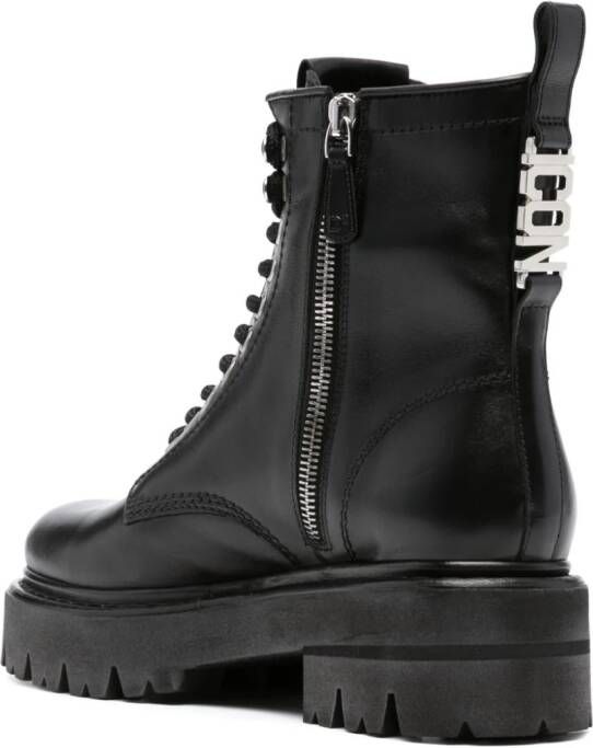 Dsquared2 Icon Clubbing combat boots Zwart