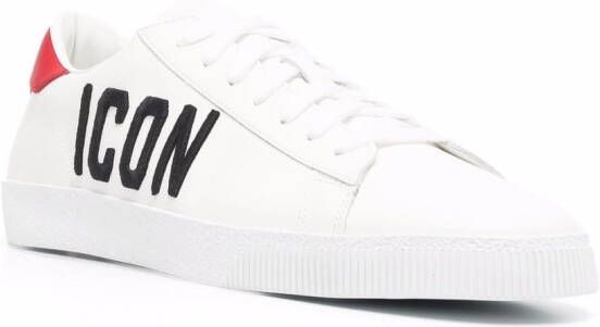 Dsquared2 Icon leren sneakers Wit