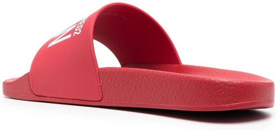 DSQUARED2 Icon slippers met print Rood