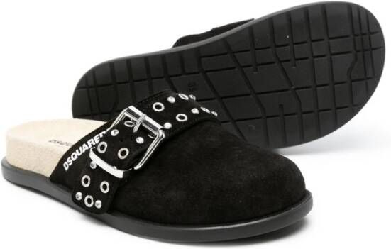 DSQUARED2 KIDS Suède muiltjes Zwart