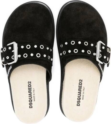 DSQUARED2 KIDS Suède muiltjes Zwart
