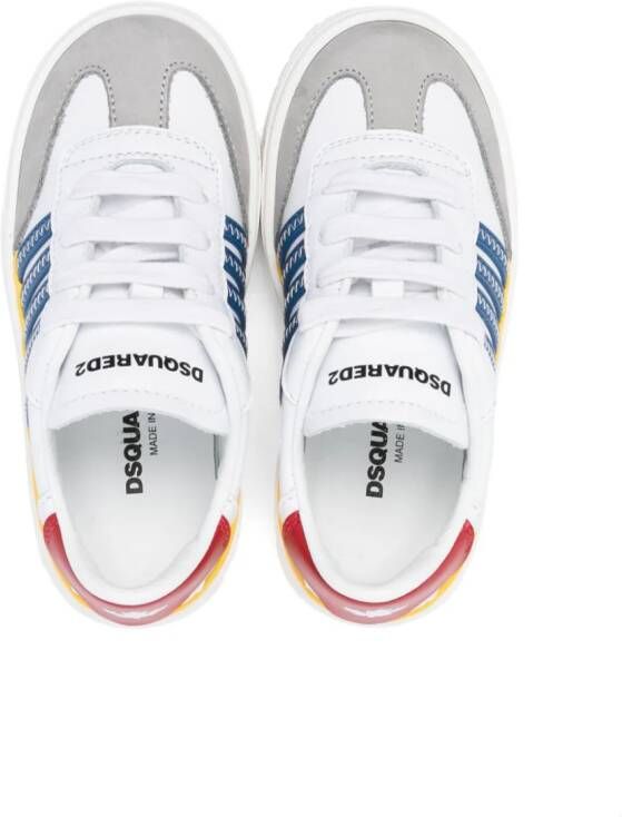 Dsquared2 Kids Sneakers met colourblocking Wit