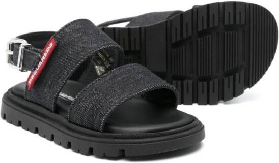 Dsquared2 Kids Denim sandalen Zwart