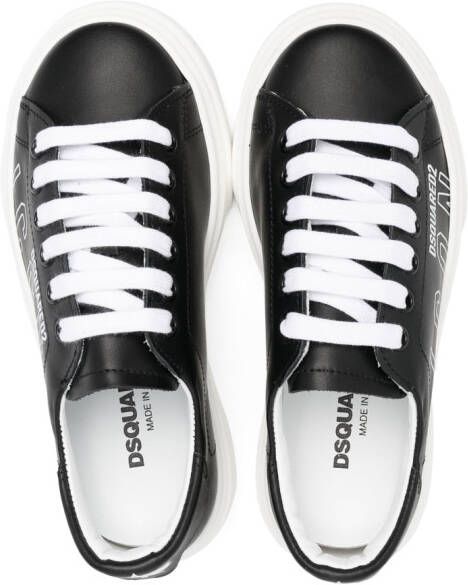 DSQUARED2 KIDS Icon sneakers met logoprint Zwart