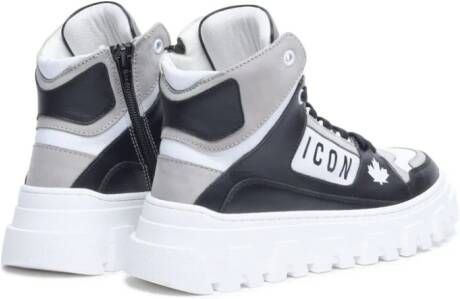 Dsquared2 Kids Icon sneakers met plateauzool Zwart