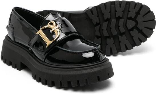 DSQUARED2 KIDS Leren loafers Zwart