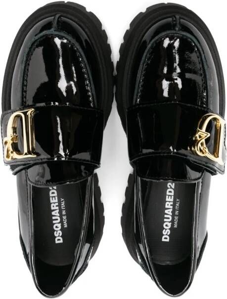 DSQUARED2 KIDS Leren loafers Zwart