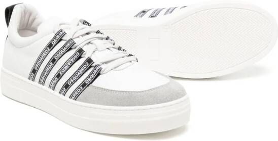 DSQUARED2 KIDS Leren sneakers Wit