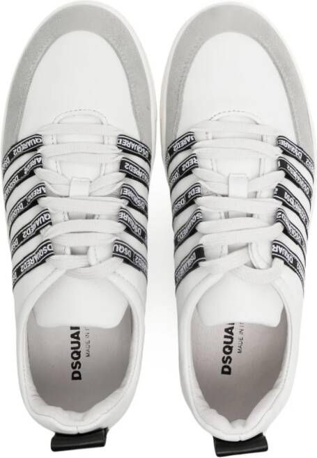 DSQUARED2 KIDS Leren sneakers Wit