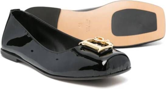 DSQUARED2 KIDS Ballerina's met logoplakkaat Zwart