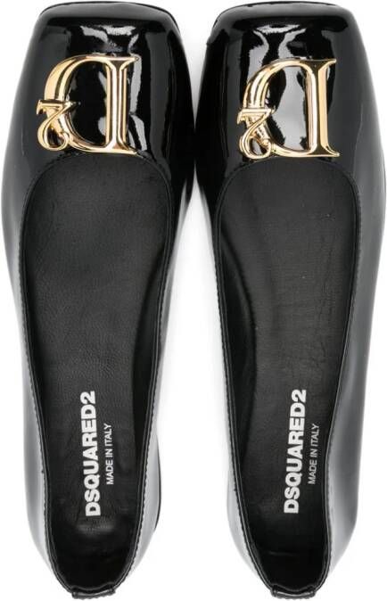 DSQUARED2 KIDS Ballerina's met logoplakkaat Zwart