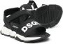 DSQUARED2 KIDS Sandalen met logoprint Zwart - Thumbnail 2