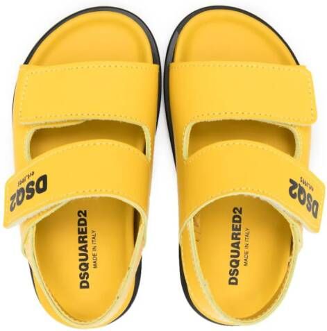 Dsquared2 Kids Sandalen met klittenband Geel