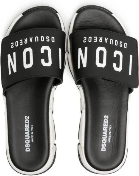 DSQUARED2 KIDS Sandalen met klittenband Zwart